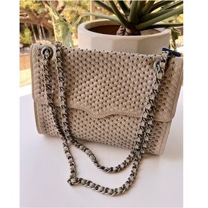 NEW Rebecca Minkoff gray leather studs shoulder bag